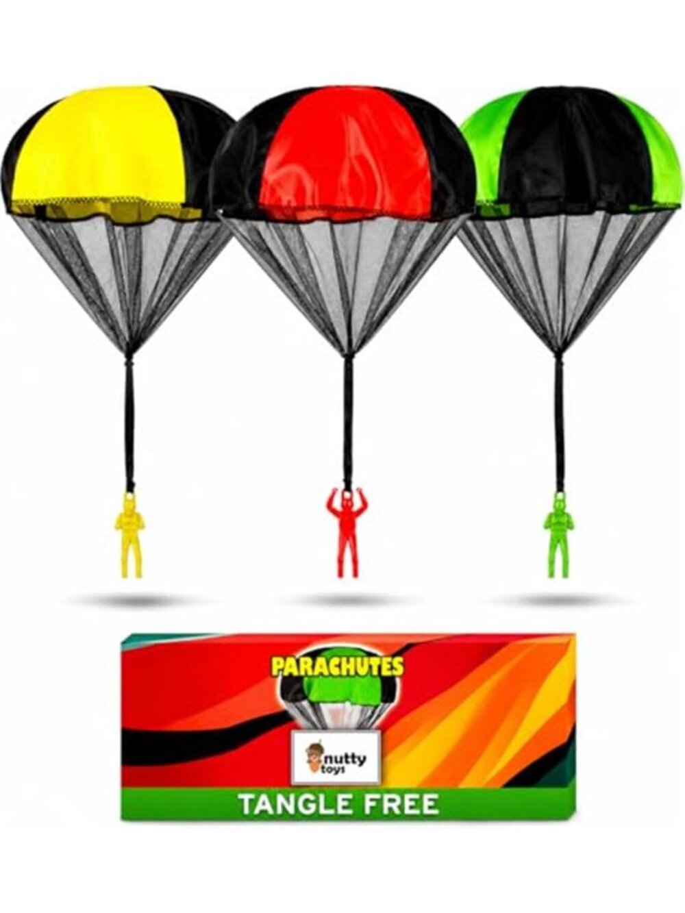 Parachute Toys for Kids - Tangle Free Outdoor Flying Parachute Men